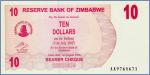 Зимбабве 10 долларов  2006 Pick# 39