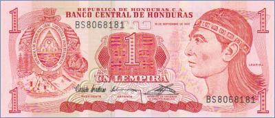 Гондурас 1 лемпира  1992.09.10 Pick# 71