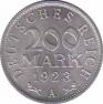  Германия - Веймарская Республика  200 марок 1923-A [KM# 35] 