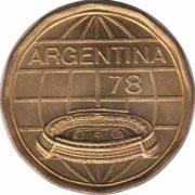  Аргентина  100 песо 1978 [KM# 77] Чемпионат мира по футболу в Аргентине. 1978