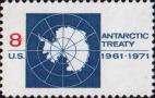 США  1971 «10-летие Договора об Антарктике»