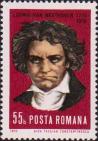 Румыния  1970 «200-летие со дня рождения немецкого композитора Людвига ван Бетховена (1770—1827)»