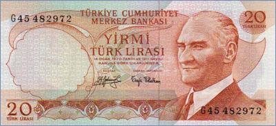Турция 20 лир  1974 Pick# 187a
