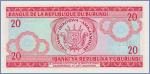 Бурунди 20 франков  1995 Pick# 27c