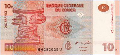 Конго 10 франков  2003 Pick# 93