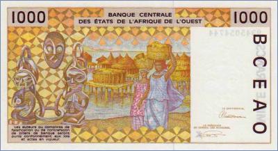 Западно-Африканские Штаты 1000 франков (Сенегал)  1993 Pick# 711Kc