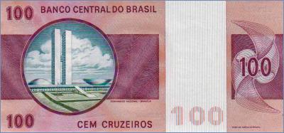 Бразилия 100 крузейро  1974 Pick# 195Aa
