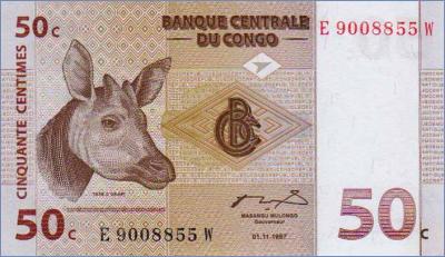 Конго 50 сантимов   1997 Pick# 84A