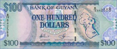 Гайана 100 долларов  ND(1999) Pick# 31
