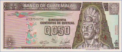 Гватемала 0.5 кетсаля   1989 Pick# 72a