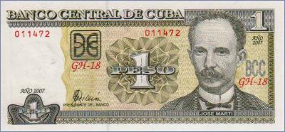 Куба 1 песо   2007 Pick# 121e
