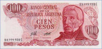 Аргентина 100 песо  1976-78 Pick# 302a