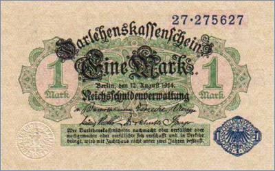 Германия 1 марка  1914 (1920) Pick# 52