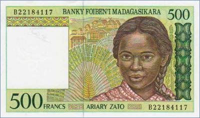Мадагаскар 500 франков  ND(1994) Pick# 75b