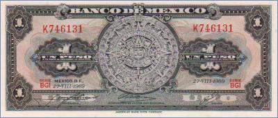 Мексика 1 песо  1969 Pick# 59k