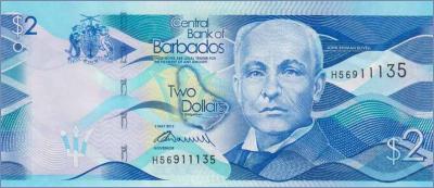 Барбадос 2 доллара  2013 Pick# 73a