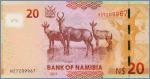 Намибия 20 долларов  2011 Pick# 12a