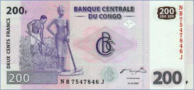 Конго 200 франков  2007.07.31 Pick# 99?