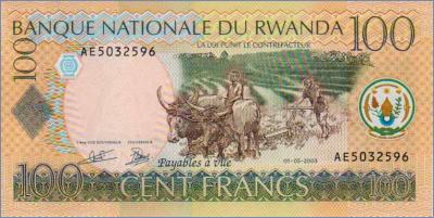 Руанда 100 франков  2003.05.01 Pick# 29a