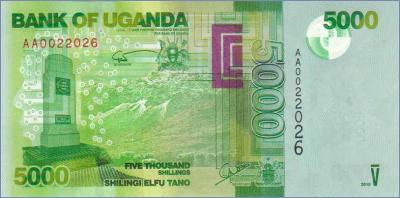 Уганда 5000 шиллингов  2010 Pick# 51a