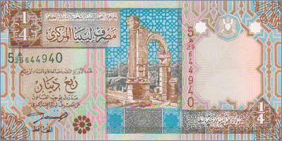Ливия 1/4 динара  2002 Pick# 62