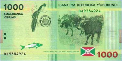 Бурунди 1000 франков  2015 Pick# 51