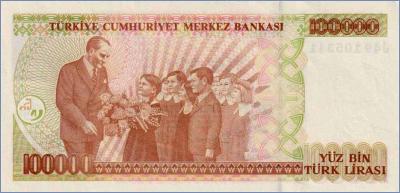 Турция 100000 лир  1991 Pick# 205c