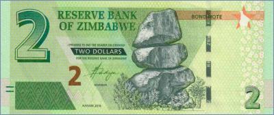 Зимбабве 2 доллара  2016 Pick# 99