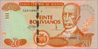 Боливия 20 боливиано  L.1986 (2015) Pick# 244