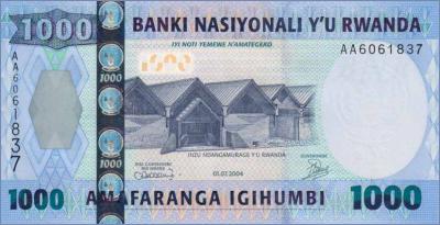 Руанда 1000 франков  2004 Pick# 31