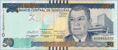 Гондурас 50 лемпир  2014 (2016) Pick# New