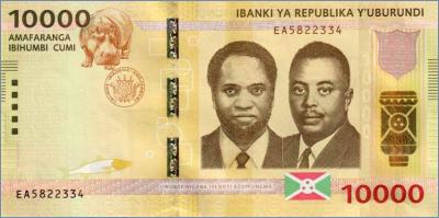 Бурунди 10000 франков  2015 Pick# 54