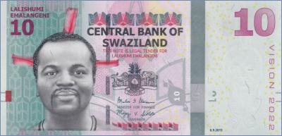 Свазиленд 10 эмалангени  2015 Pick# 41