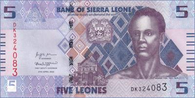 Сьерра-Леоне 5 леоне  2022 Pick# New