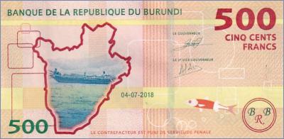 Бурунди 500 франков  2018 Pick# 50b