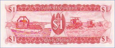 Гайана 1 доллар  1989 Pick# 21f