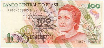 Бразилия 100 крузейро  1990 Pick# 224b