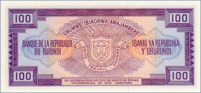 Бурунди 100 франков  1993 Pick# 29c
