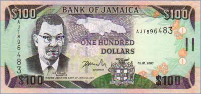 Ямайка 100 долларов  2007 Pick# 84c