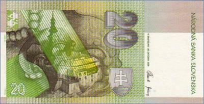 Словакия 20 крон  2006 Pick# 20g