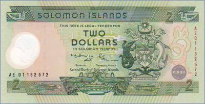 Соломоновы Острова 2 доллара  2001 Pick# 23