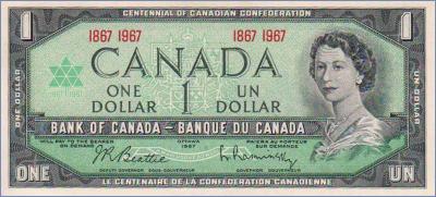 Канада 1 доллар  1967 Pick# 84a
