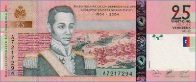 Гаити 25 гурдов  2004 Pick# 273a