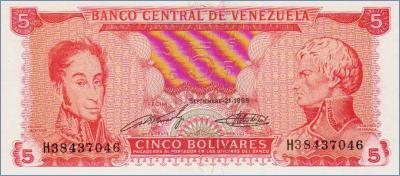 Венесуэла 5 боливаров  1989 Pick# 70b