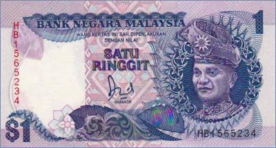 Малайзия 1 ринггит  1989 Pick# 27b
