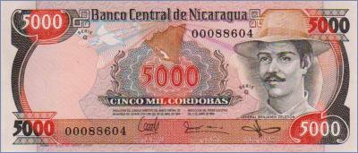 Никарагуа 5000 кордоб  1985 Pick# 146