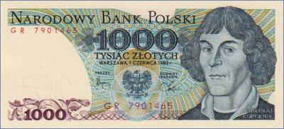 Польша 1000 злотых  1982 Pick# 146c