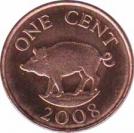  Бермудские острова  1 цент 2008 [KM# 107] 