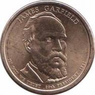  США  1 доллар 2011 [KM# 502] Джеймс Гарфилд