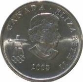  Канада  25 центов 2008 [KM# 765] Олимпиада в Ванкувере. Фристайл. 